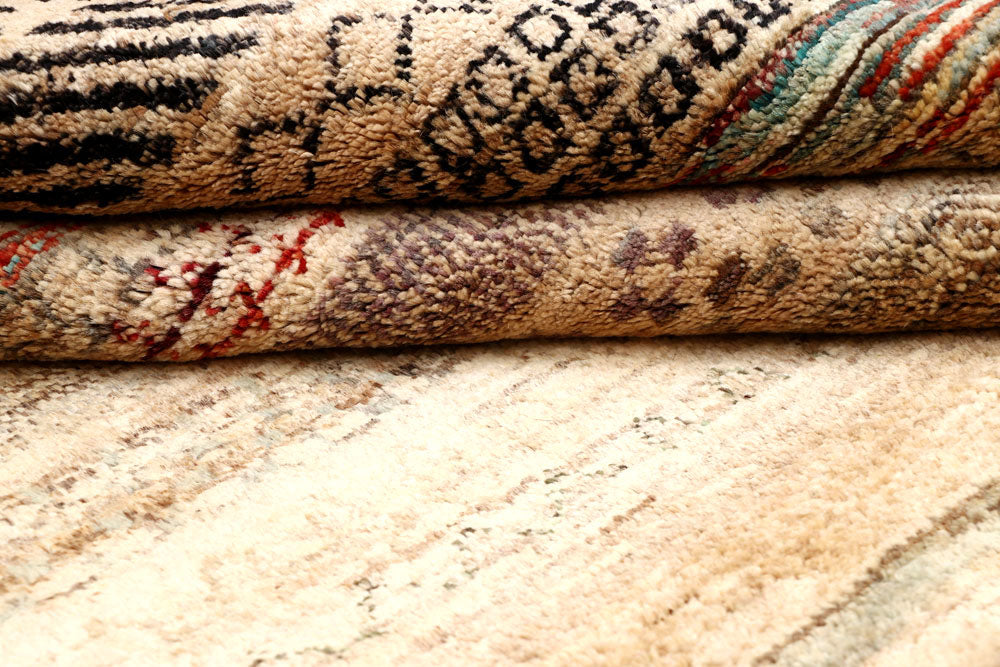 Blanched Almond Gabbeh 4' 9 x 6' 5 - No. 61162 - ALRUG Rug Store