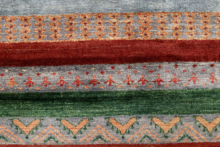 Multi Colored Gabbeh 4' 8 x 6' 5 - No. 61163 - ALRUG Rug Store