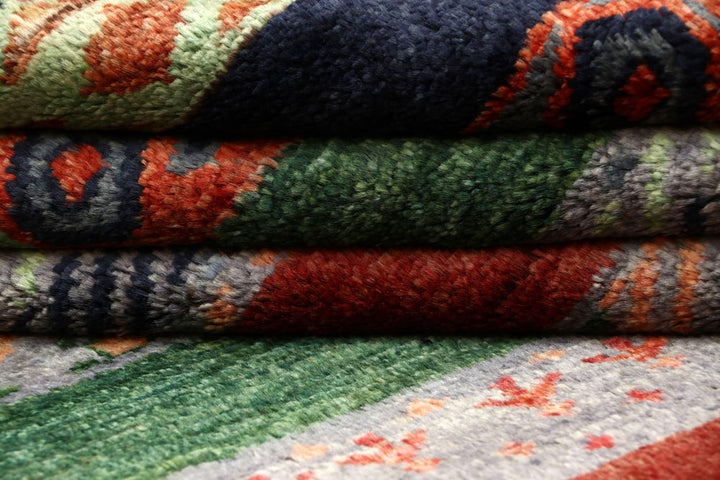 Multi Colored Gabbeh 4' 8 x 6' 5 - No. 61163 - ALRUG Rug Store