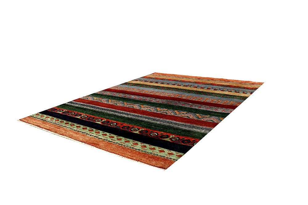 Multi Colored Gabbeh 4' 8 x 6' 5 - No. 61163 - ALRUG Rug Store