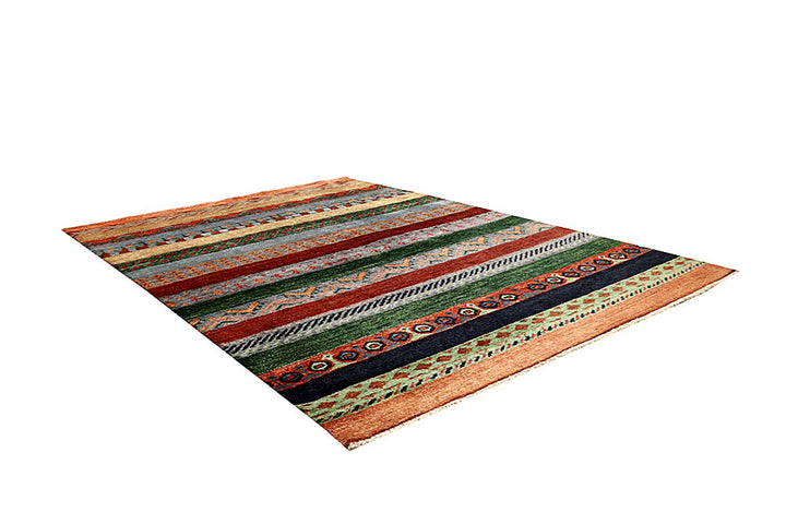 Multi Colored Gabbeh 4' 8 x 6' 5 - No. 61163 - ALRUG Rug Store