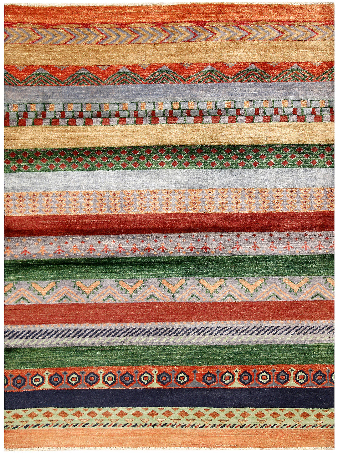 Multi Colored Gabbeh 4' 8 x 6' 5 - No. 61163 - ALRUG Rug Store