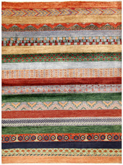 Multi Colored Gabbeh 4' 8 x 6' 5 - No. 61163 - ALRUG Rug Store