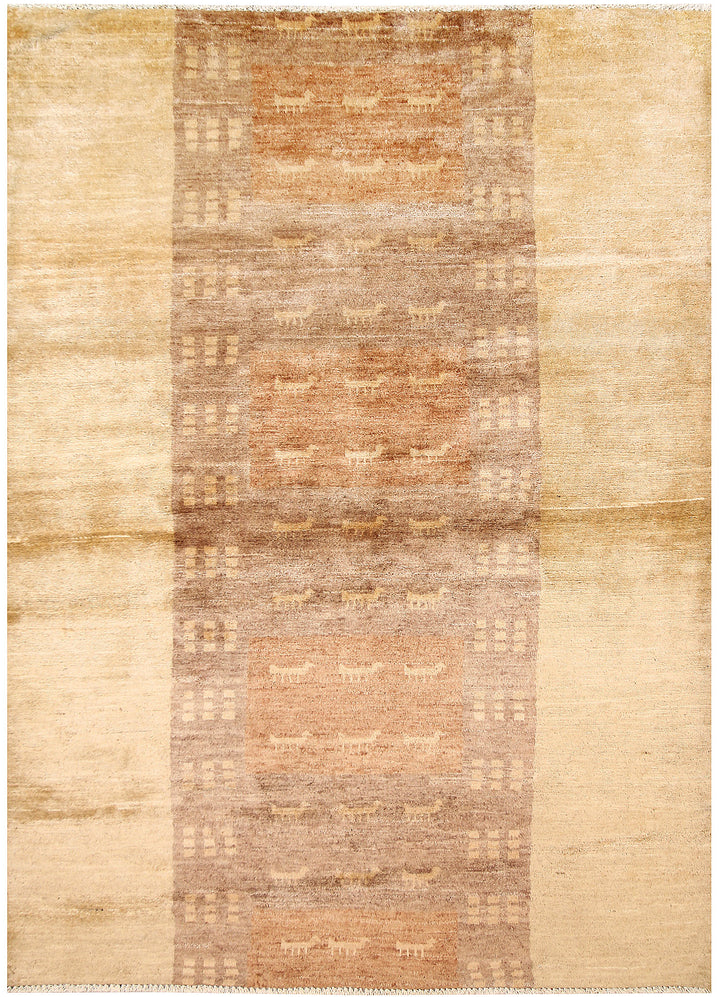 Tan Gabbeh 4' 8 x 6' 4 - No. 61164 - ALRUG Rug Store