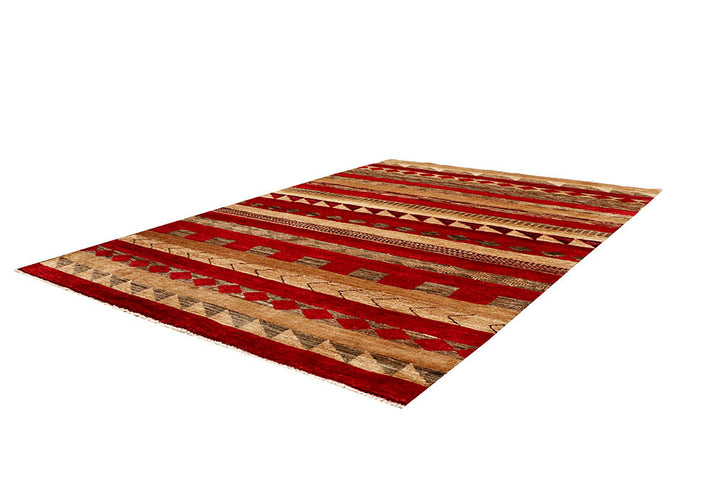 Multi Colored Gabbeh 4' 6 x 6' 8 - No. 61166 - ALRUG Rug Store