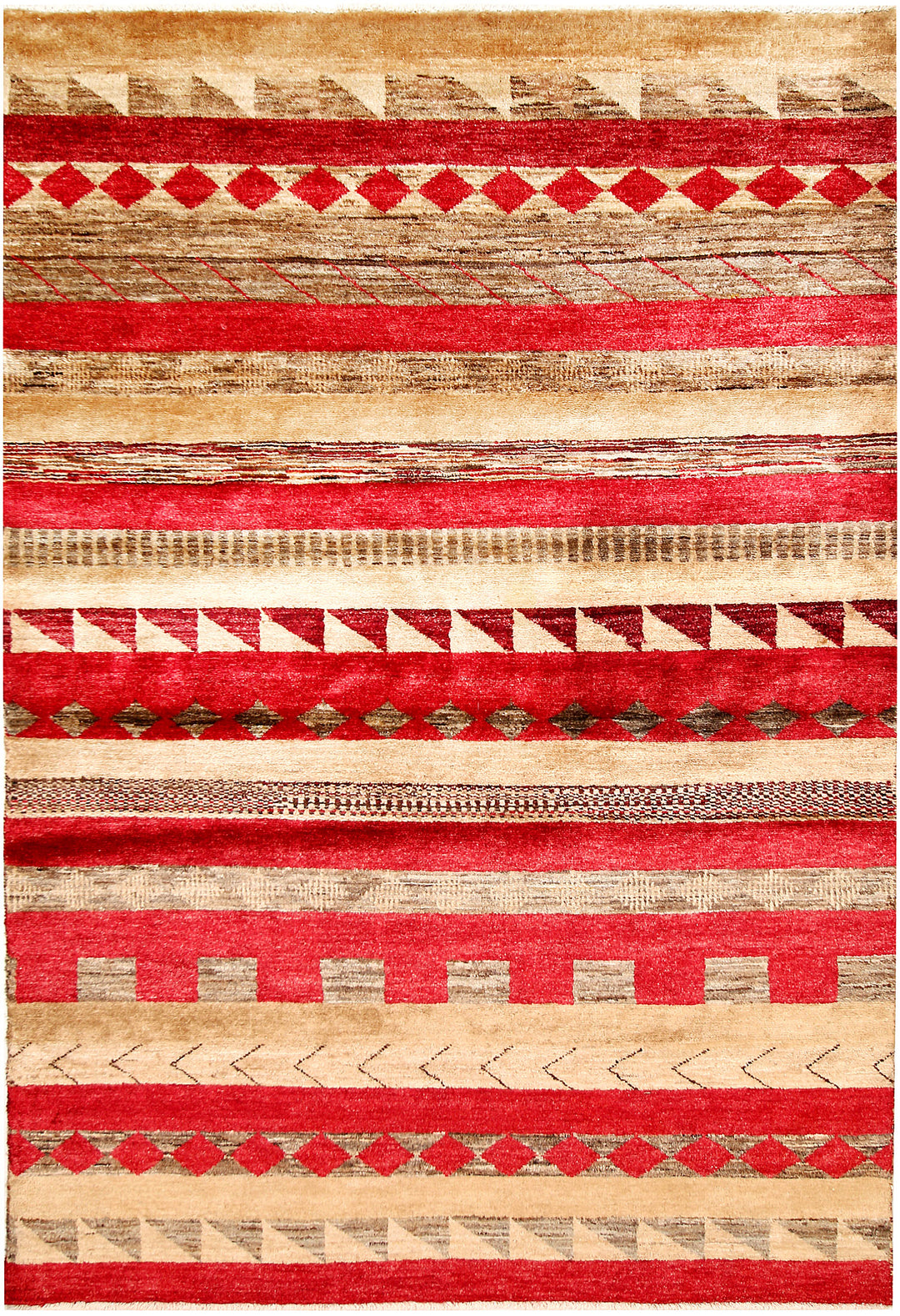 Multi Colored Gabbeh 4' 6 x 6' 8 - No. 61166 - ALRUG Rug Store