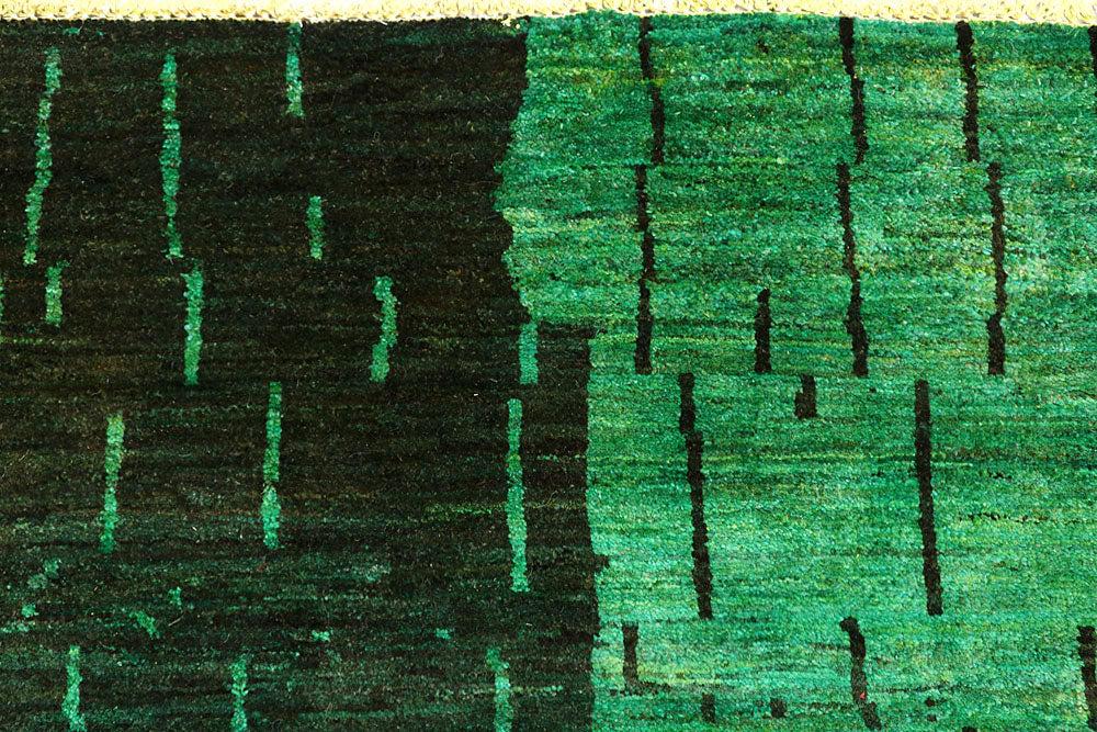 Green Gabbeh 7' 10 x 10' 1 - No. 61176 - ALRUG Rug Store