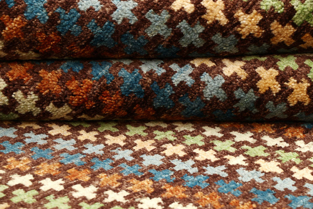 Multi Colored Gabbeh 6' 9 x 9' 5 - No. 61179 - ALRUG Rug Store