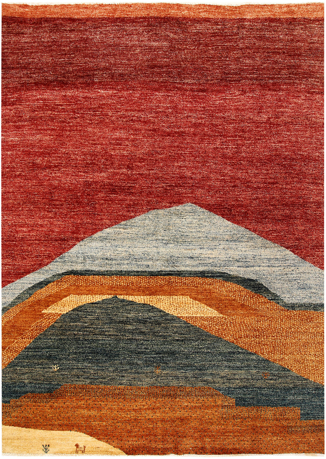 Multi Colored Gabbeh 6' 6 x 9' 1 - No. 61183 - ALRUG Rug Store