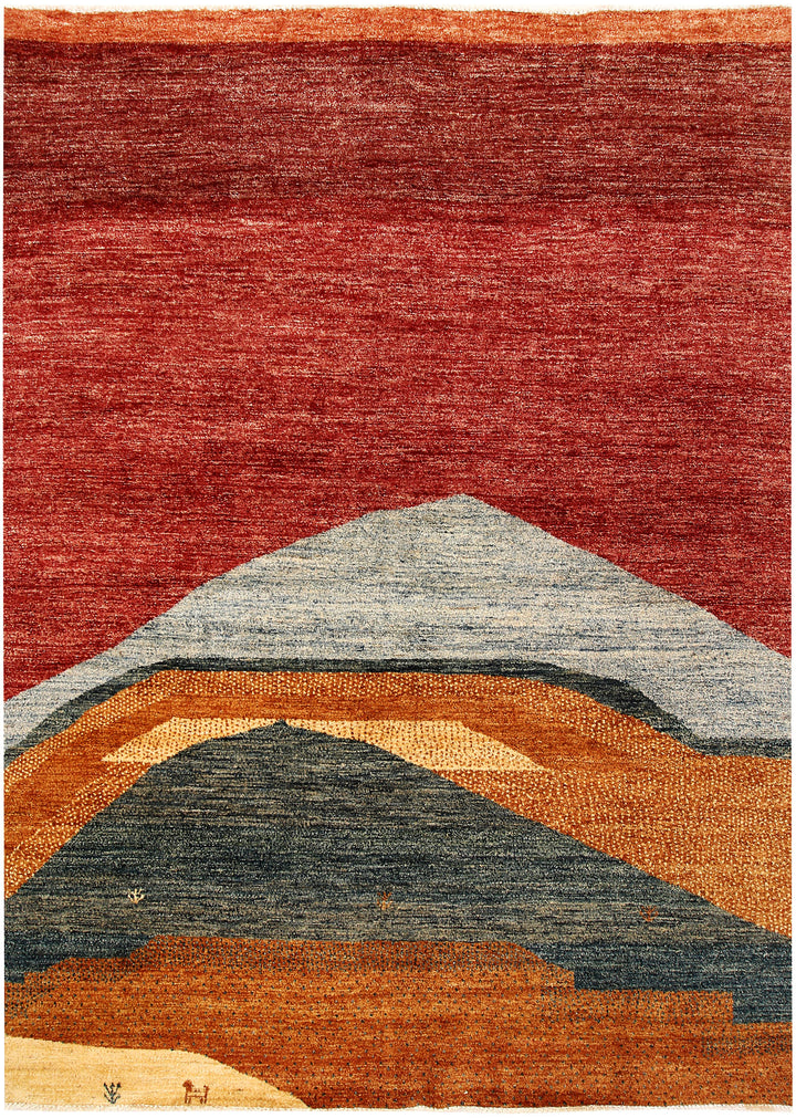 Multi Colored Gabbeh 6' 6 x 9' 1 - No. 61183 - ALRUG Rug Store
