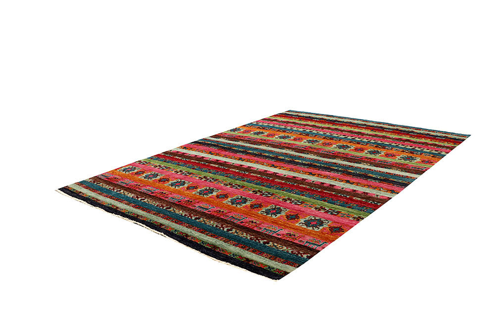 Multi Colored Gabbeh 5' 9 x 8' 6 - No. 61185 - ALRUG Rug Store