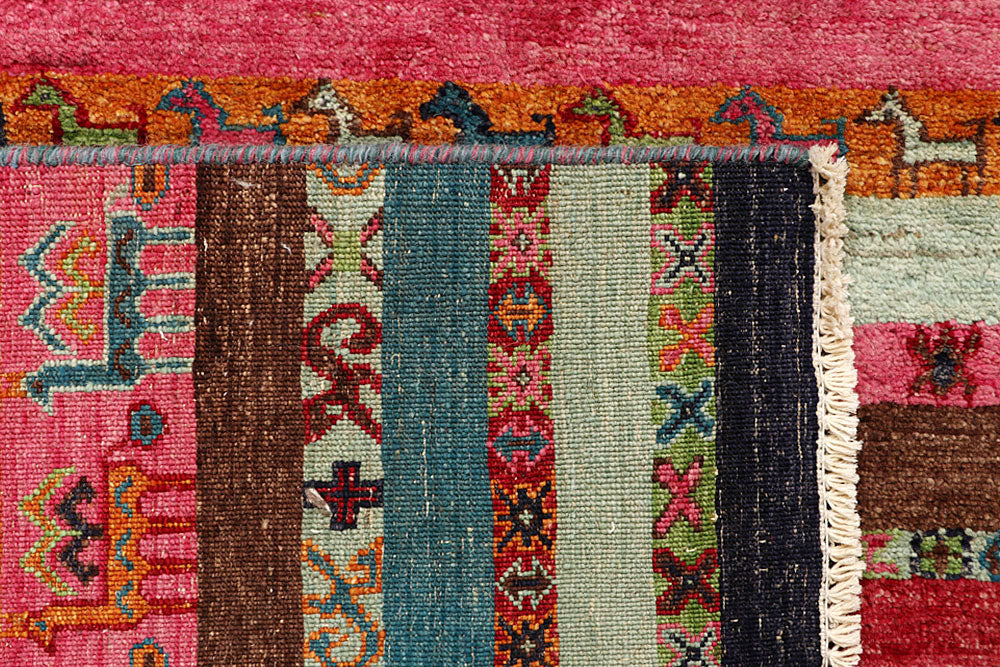 Multi Colored Gabbeh 5' 9 x 8' 6 - No. 61185 - ALRUG Rug Store
