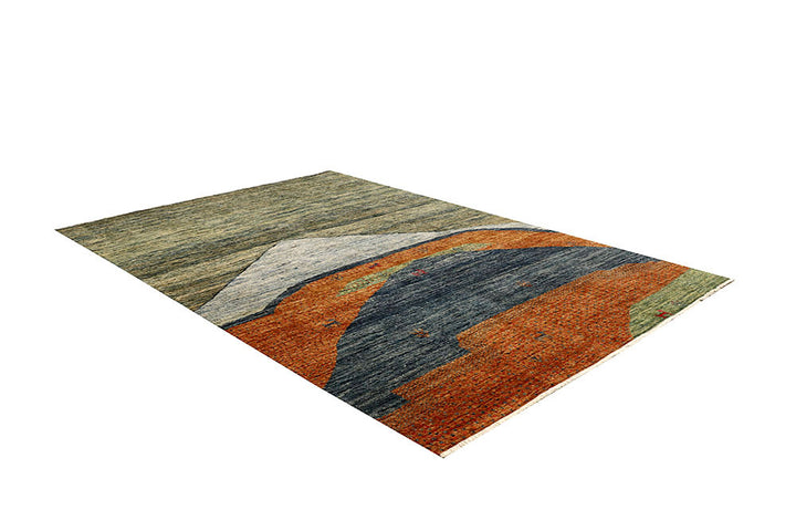 Multi Colored Gabbeh 5' 7 x 8' - No. 61186 - ALRUG Rug Store