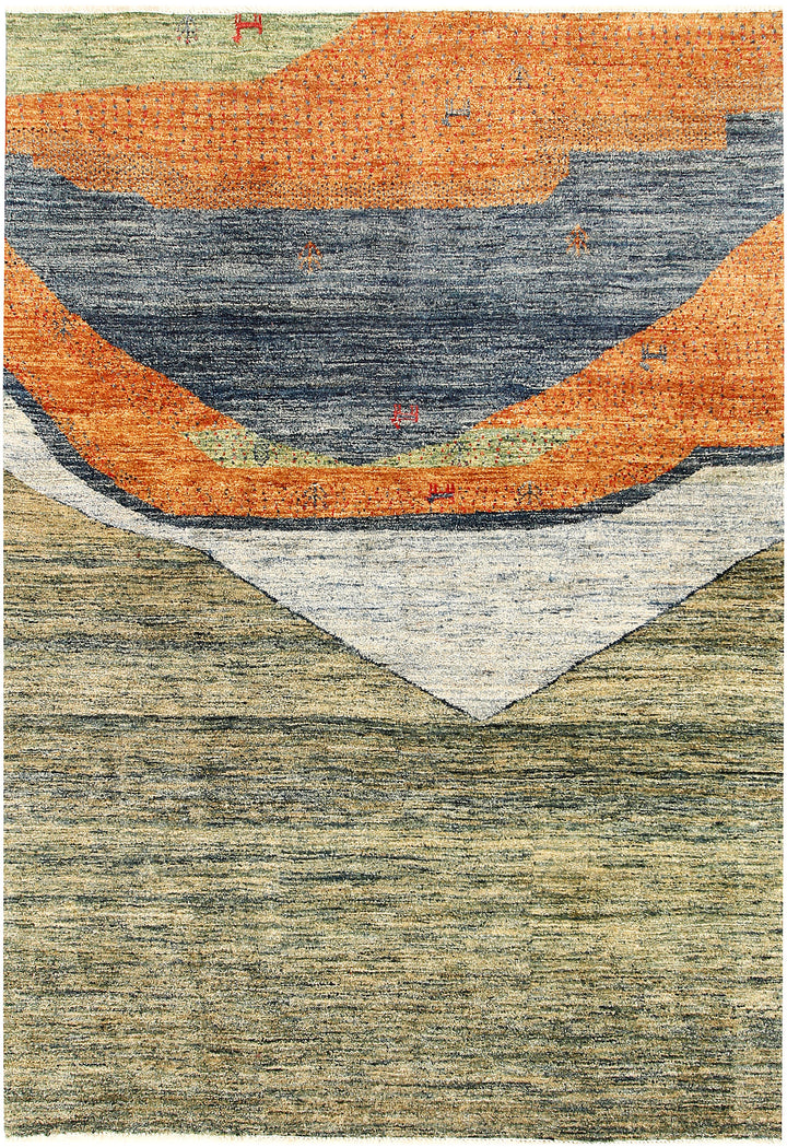 Multi Colored Gabbeh 5' 7 x 8' - No. 61186 - ALRUG Rug Store