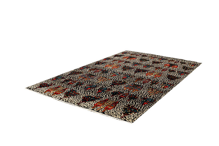 Multi Colored Gabbeh 5' 6 x 7' 10 - No. 61188 - ALRUG Rug Store