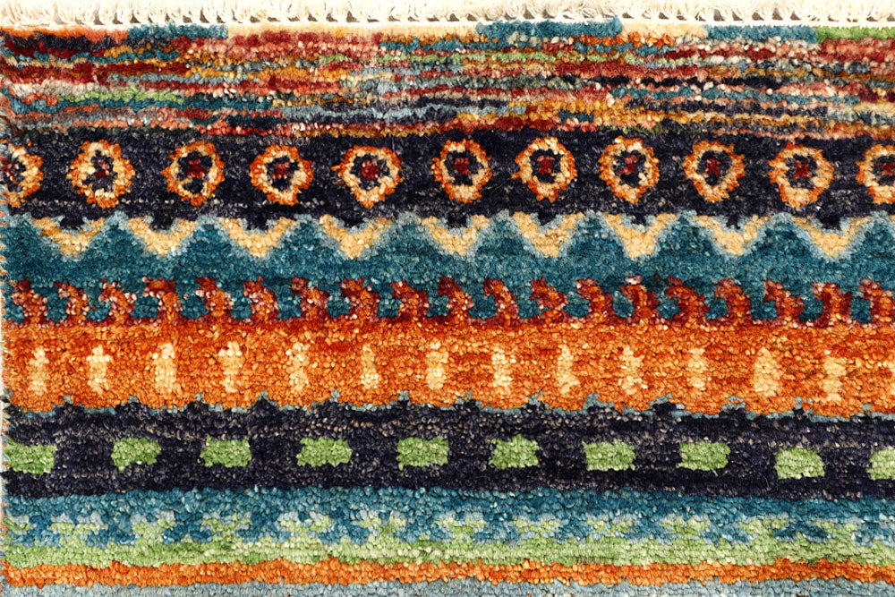 Multi Colored Gabbeh 2' 7 x 11' 8 - No. 61189 - ALRUG Rug Store