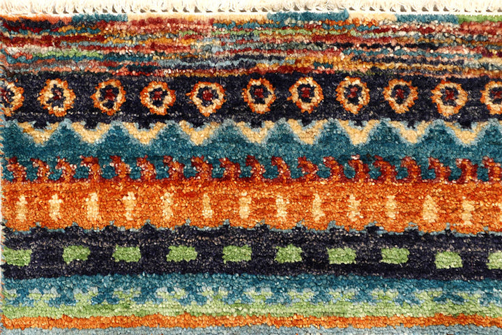 Multi Colored Gabbeh 2' 7 x 11' 8 - No. 61189 - ALRUG Rug Store