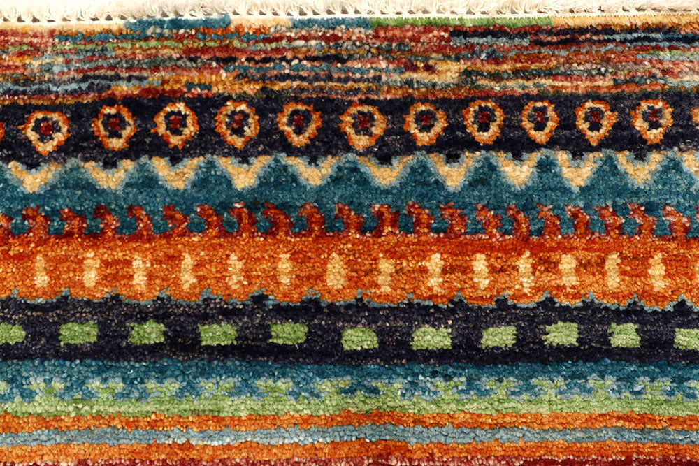 Multi Colored Gabbeh 2' 7 x 11' 8 - No. 61189 - ALRUG Rug Store
