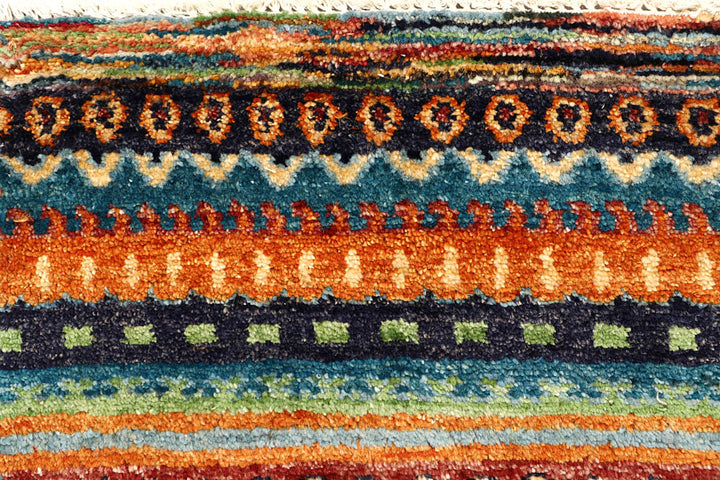 Multi Colored Gabbeh 2' 6 x 11' 7 - No. 61190 - ALRUG Rug Store