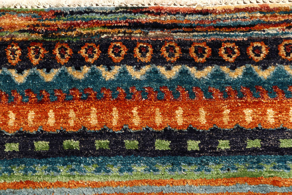 Multi Colored Gabbeh 2' 6 x 11' 7 - No. 61190 - ALRUG Rug Store