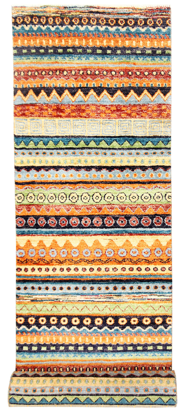 Multi Colored Gabbeh 2' 6 x 11' 7 - No. 61190 - ALRUG Rug Store