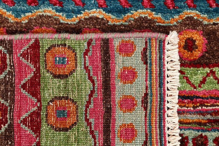 Multi Colored Gabbeh 2' 7 x 16' 9 - No. 61191 - ALRUG Rug Store