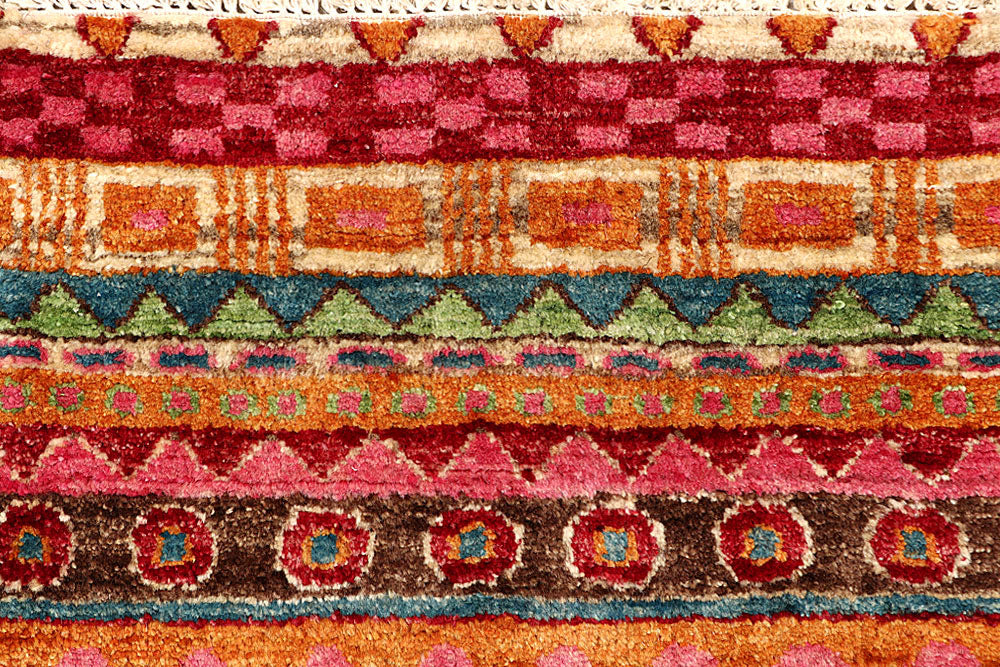 Multi Colored Gabbeh 2' 7 x 15' 9 - No. 61192 - ALRUG Rug Store