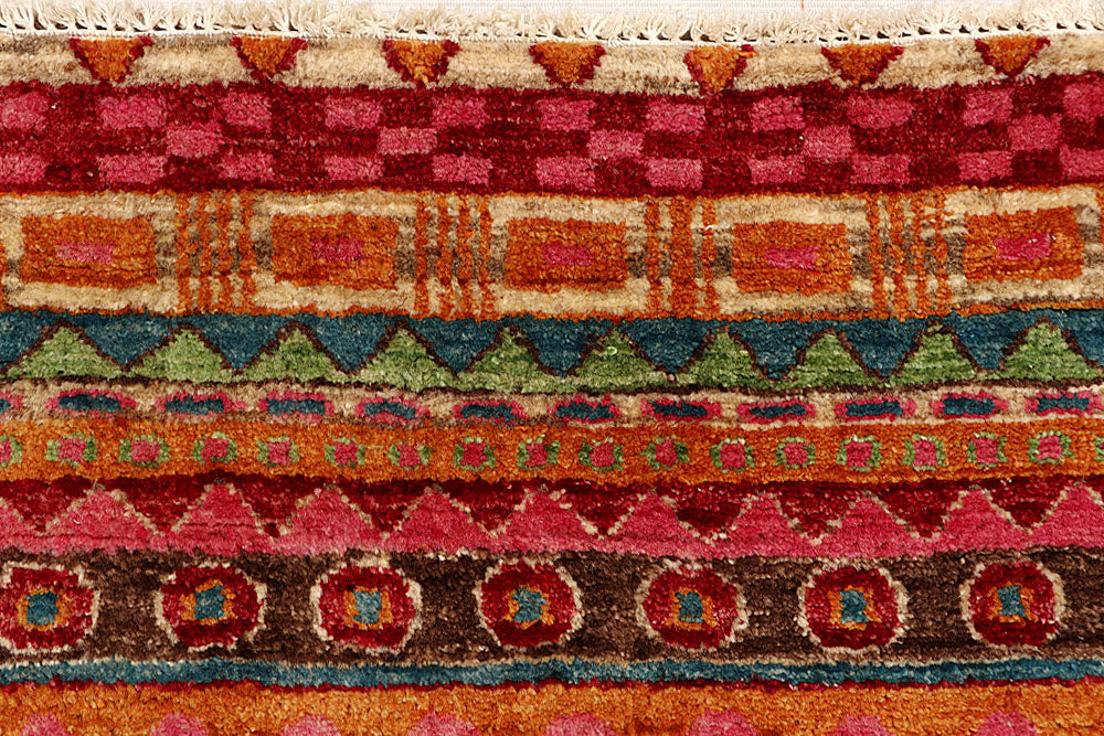 Multi Colored Gabbeh 2' 7 x 15' 9 - No. 61192 - ALRUG Rug Store