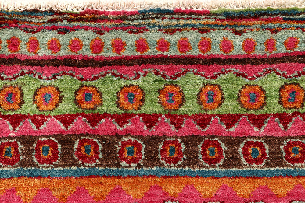 Multi Colored Gabbeh 2' 7 x 16' 7 - No. 61193 - ALRUG Rug Store