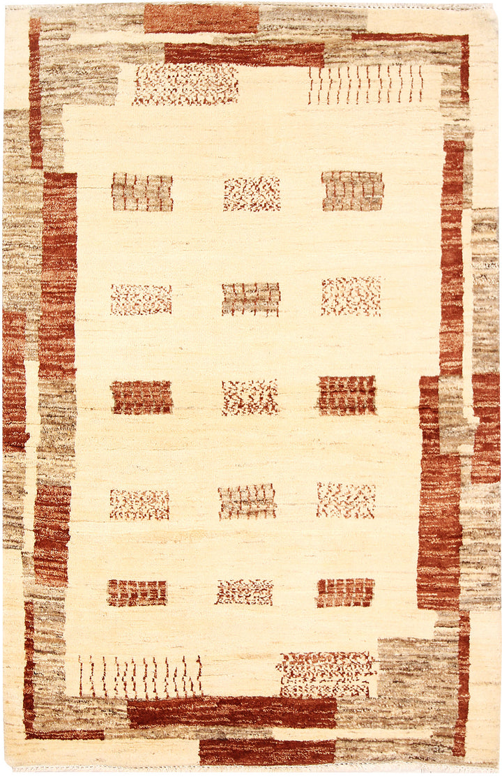 Cornsilk Gabbeh 3' 4 x 5' 1 - No. 61202 - ALRUG Rug Store