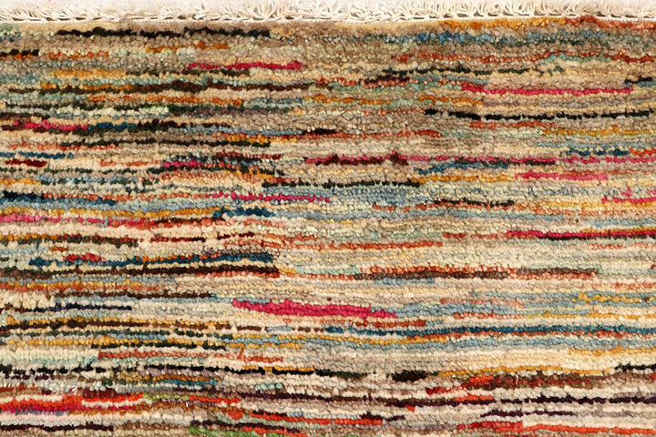 Multi Colored Gabbeh 3' 2 x 5' - No. 61204 - ALRUG Rug Store