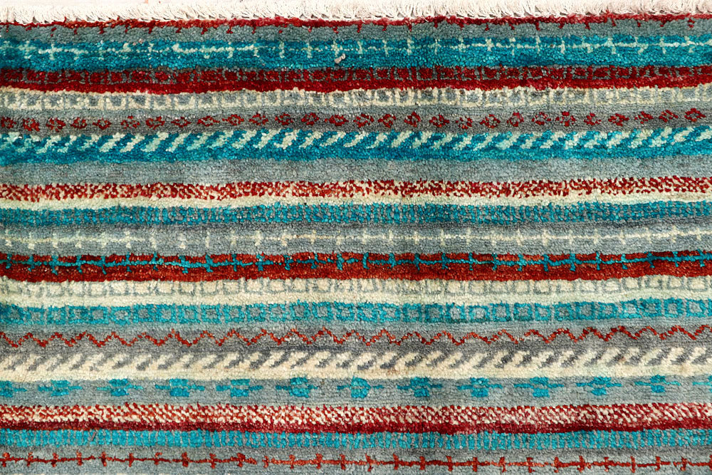 Multi Colored Gabbeh 5' 2 x 6' 10 - No. 61215 - ALRUG Rug Store