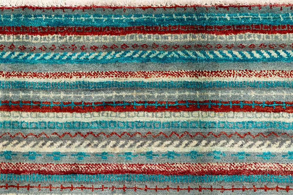 Multi Colored Gabbeh 5' 2 x 6' 10 - No. 61215 - ALRUG Rug Store