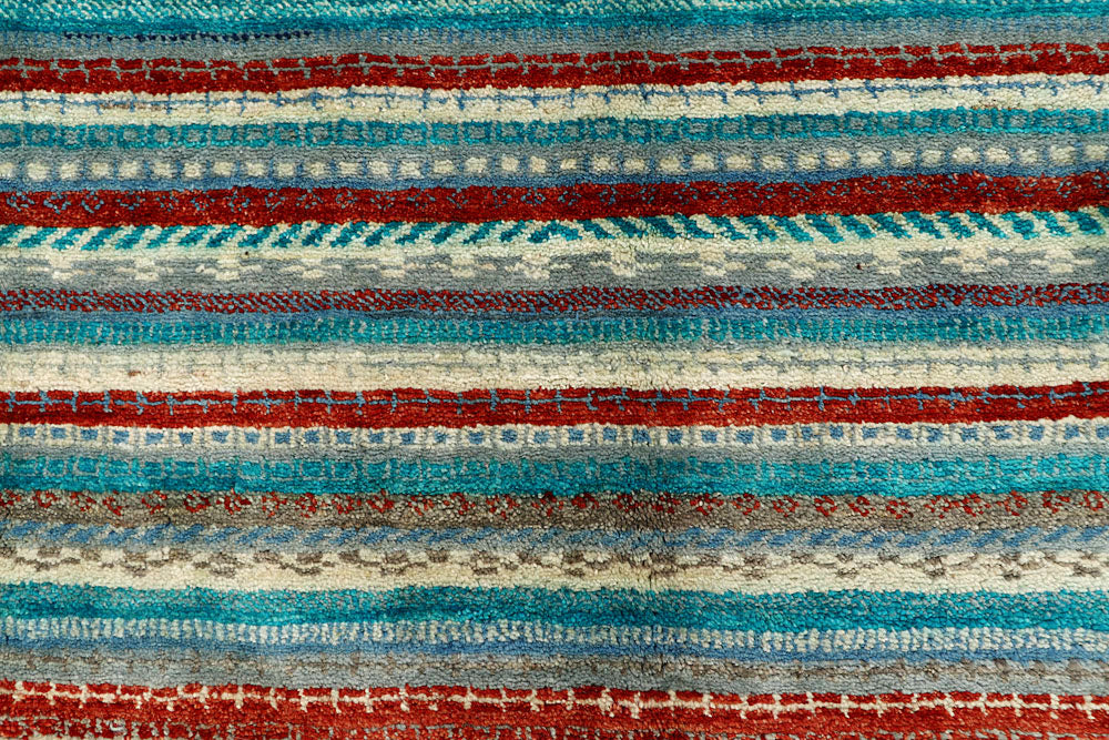 Multi Colored Gabbeh 5' 2 x 6' 10 - No. 61215 - ALRUG Rug Store