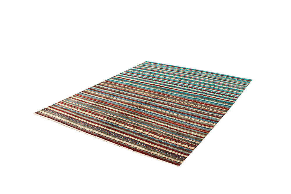 Multi Colored Gabbeh 5' 2 x 6' 10 - No. 61215 - ALRUG Rug Store
