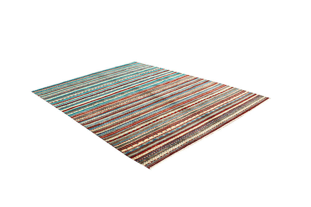 Multi Colored Gabbeh 5' 2 x 6' 10 - No. 61215 - ALRUG Rug Store
