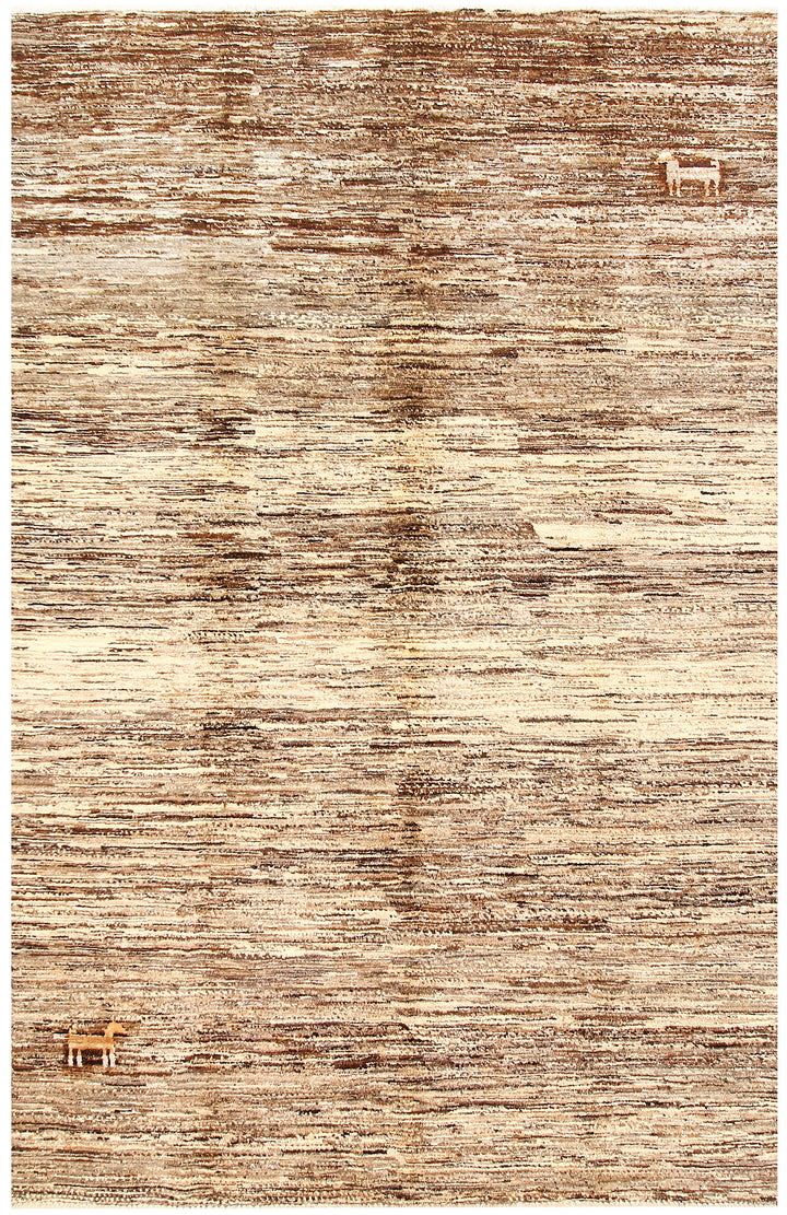 Tan Gabbeh 5' 1 x 7' 10 - No. 61218 - ALRUG Rug Store