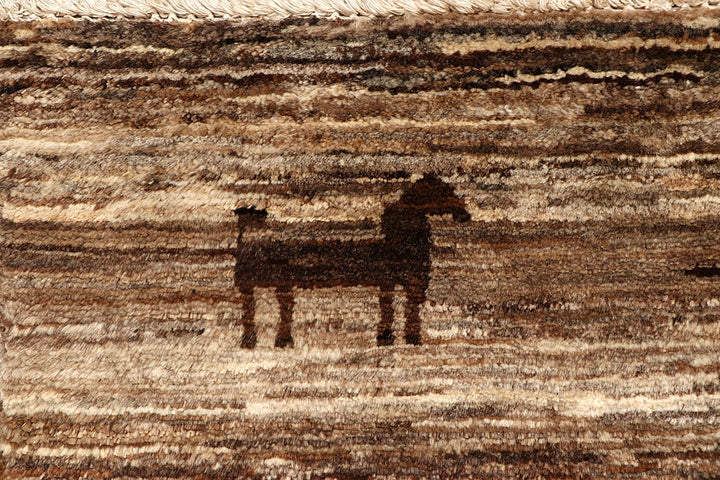 Tan Gabbeh 3' x 5' 4 - No. 61230 - ALRUG Rug Store