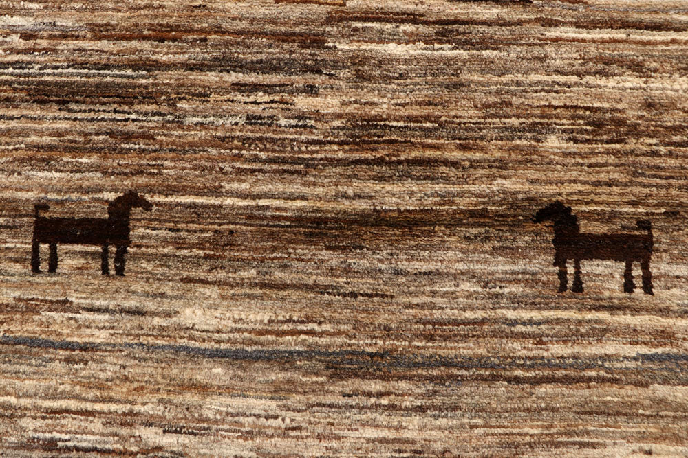 Tan Gabbeh 3' x 5' 4 - No. 61230 - ALRUG Rug Store