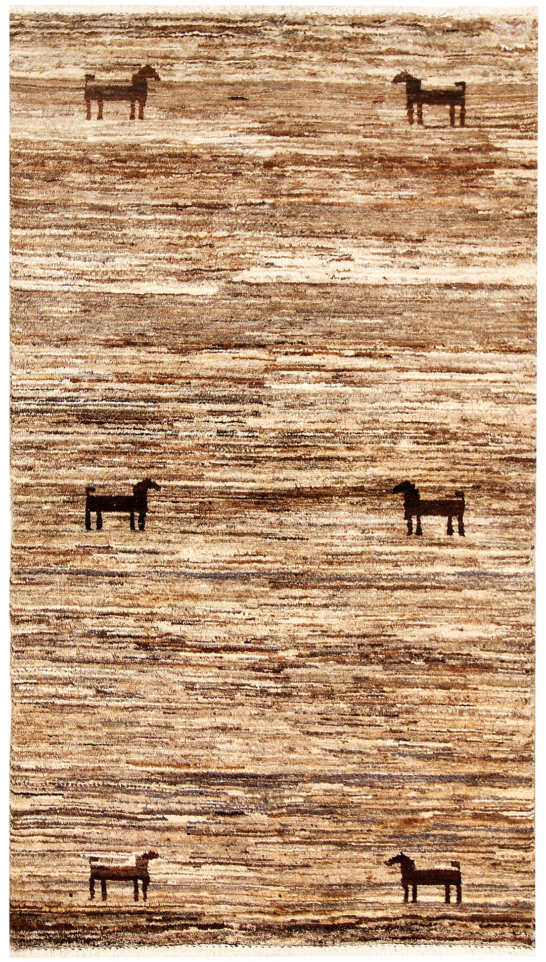 Tan Gabbeh 3' x 5' 4 - No. 61230 - ALRUG Rug Store