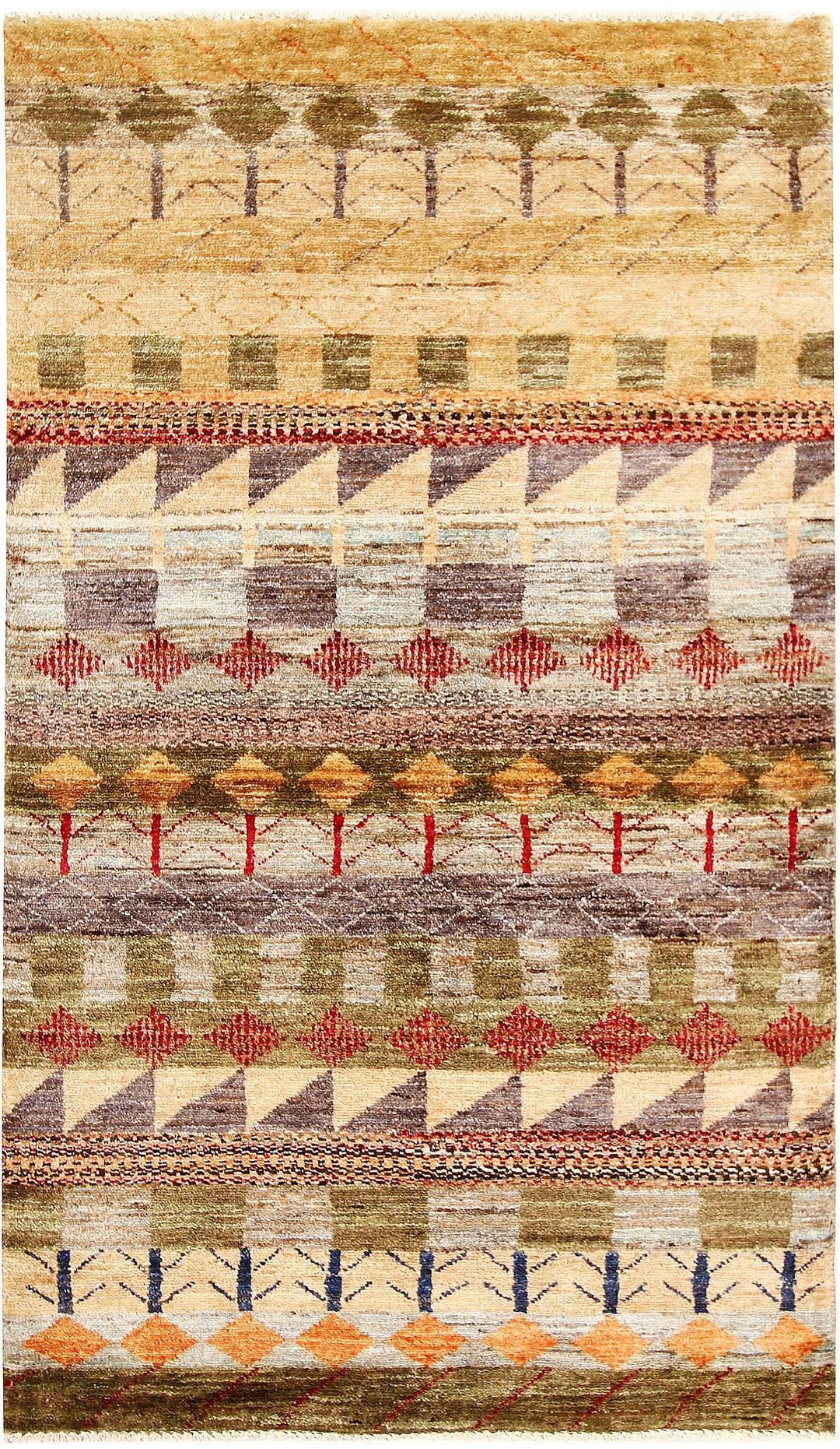 Multi Colored Gabbeh 3' 1 x 5' 4 - No. 61231 - ALRUG Rug Store