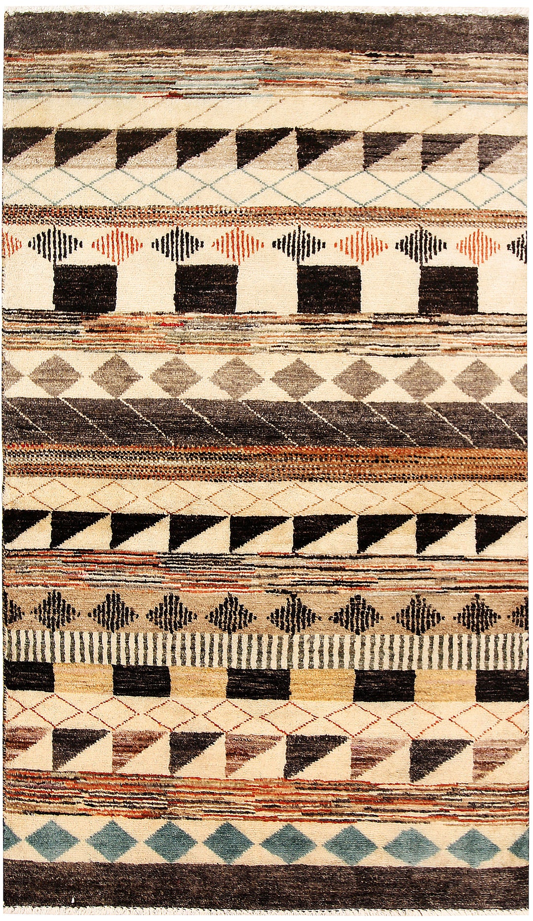 Multi Colored Gabbeh 3' x 5' 2 - No. 61234 - ALRUG Rug Store