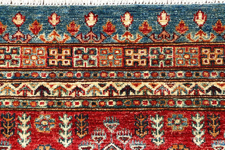 Multi Colored Kazak 2' 9 x 9' 7 - No. 61245 - ALRUG Rug Store