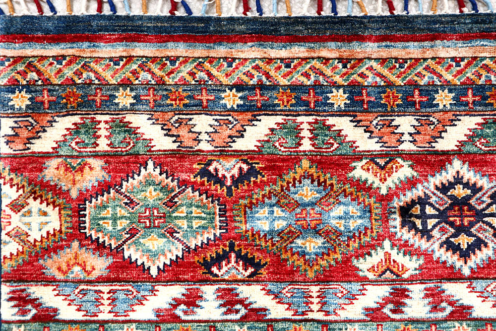 Multi Colored Kazak 5' 8 x 7' 7 - No. 61249 - ALRUG Rug Store