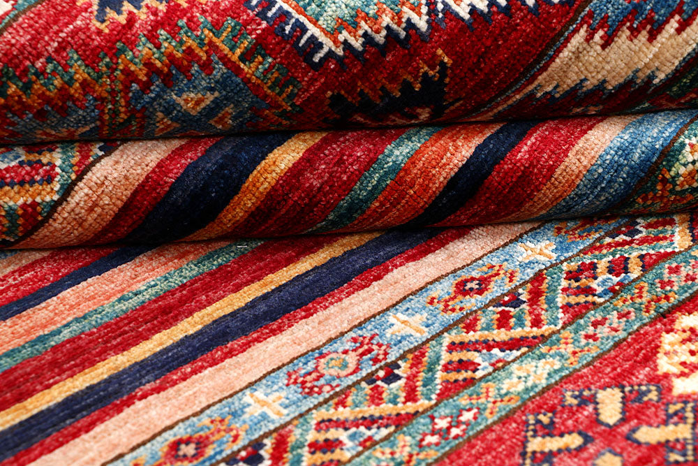 Multi Colored Kazak 5' 8 x 7' 7 - No. 61249 - ALRUG Rug Store