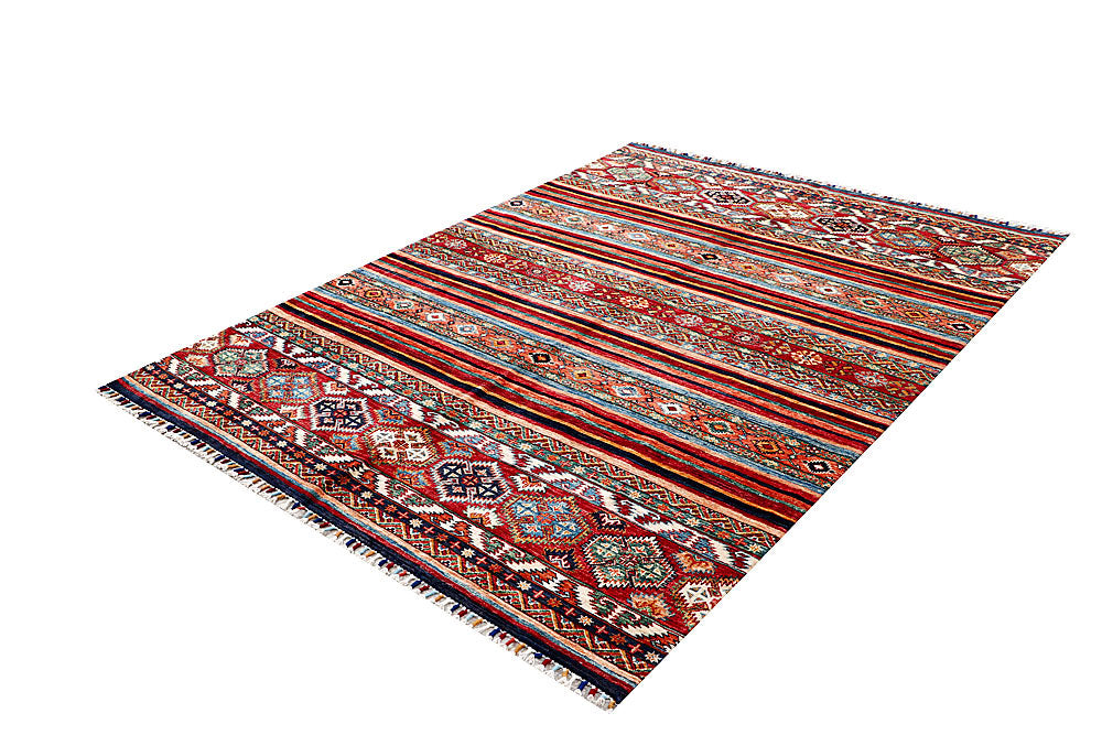 Multi Colored Kazak 5' 8 x 7' 7 - No. 61249 - ALRUG Rug Store