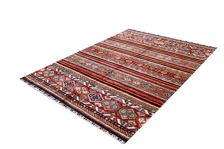 Multi Colored Kazak 5' 8 x 7' 7 - No. 61249 - ALRUG Rug Store