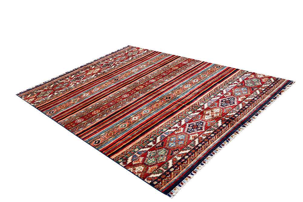 Multi Colored Kazak 5' 8 x 7' 7 - No. 61249 - ALRUG Rug Store