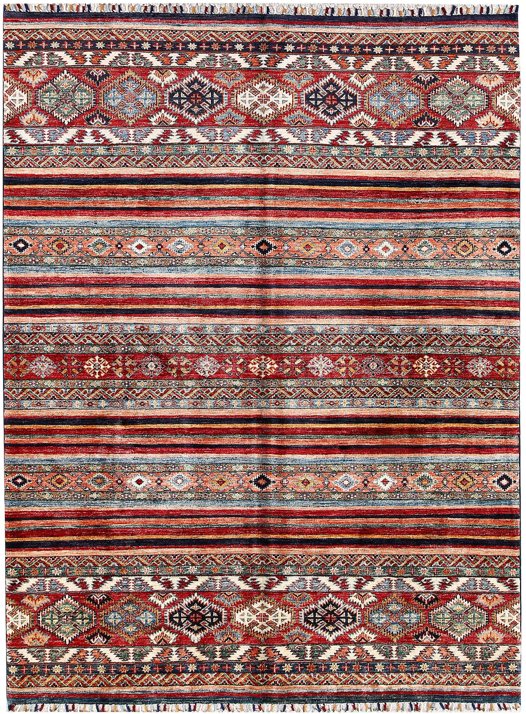Multi Colored Kazak 5' 8 x 7' 7 - No. 61249 - ALRUG Rug Store