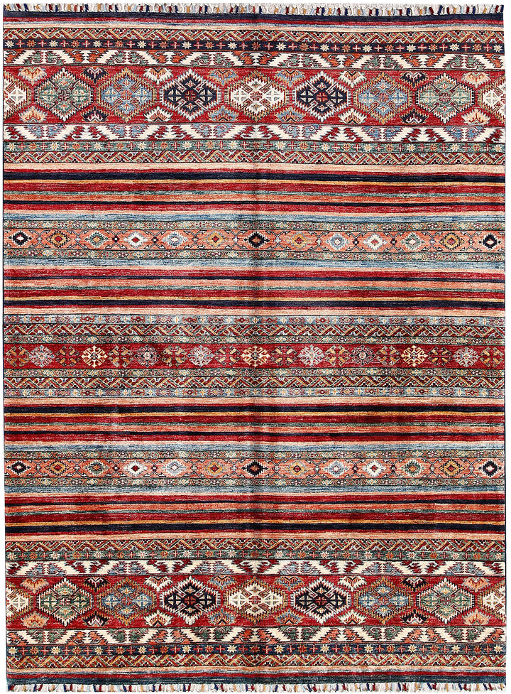 Multi Colored Kazak 5' 8 x 7' 7 - No. 61249 - ALRUG Rug Store
